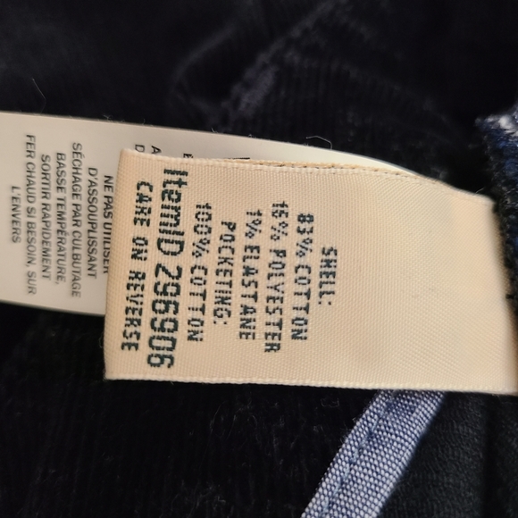L.l. Bean women's classic black straight leg corduroy pants - Picture 10 of 10